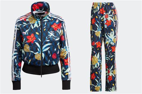 adidas colourful tracksuit womens